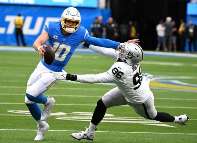 NFL: Los Angeles Chargers hang on to defeat Las Vegas Raiders