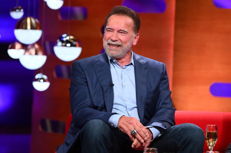 Arnold Schwarzenegger pictured in October 2023 as he promotes the second season of his Netflix show (Matt Crossick/PA Wire)
