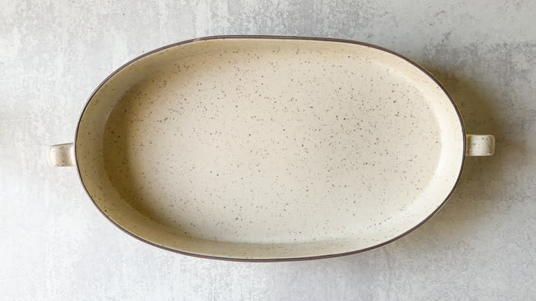 Large oval baking dish