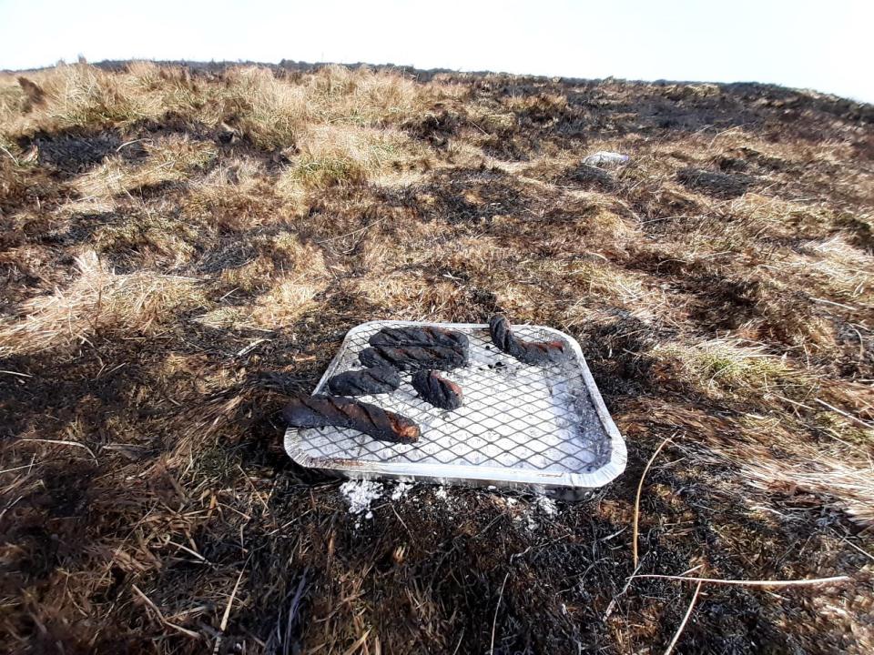 The fire broke out on moorelands near Castletown. (Derbyshire Fire & Rescue Service)