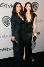 <p>Salma Hayek and Ashley Judd, who both accused Harvey Weinstein of sexual harassment, attend the party hosted by Warner Bros. Pictures and InStyle at the Beverly Hilton Hotel. (Photo: Frazer Harrison/Getty Images) </p>