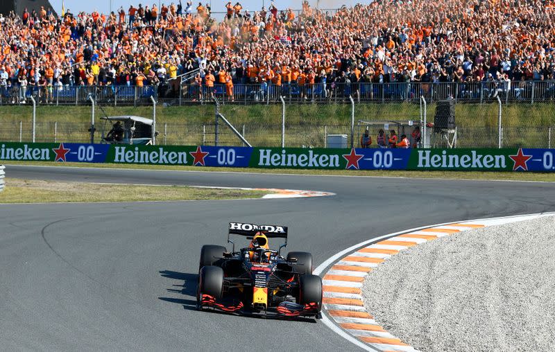 Foto del sábado del Red Bul de Max Verstappen en la clasificación para el Gran Premio de Países Bajos de la F1