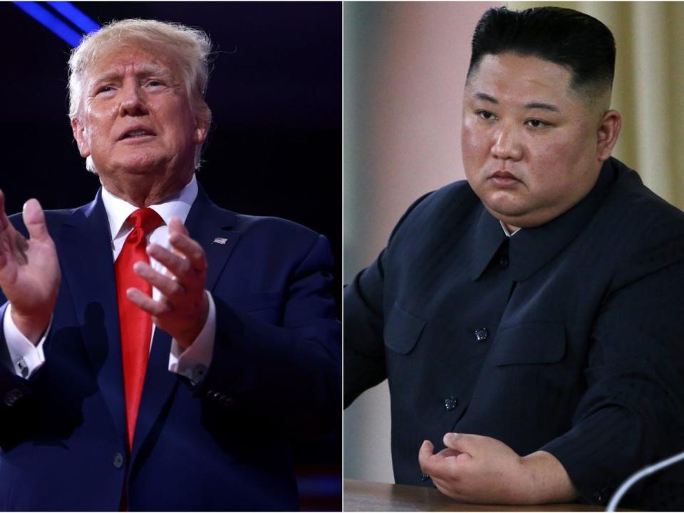 Former President Donald Trump and North Korean leader Kim Jong Un