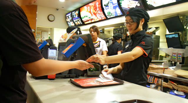 A former McDonald's worker has revealed the surprising reason customers should always ask for a receipt when ordering their meal. Photo: Getty