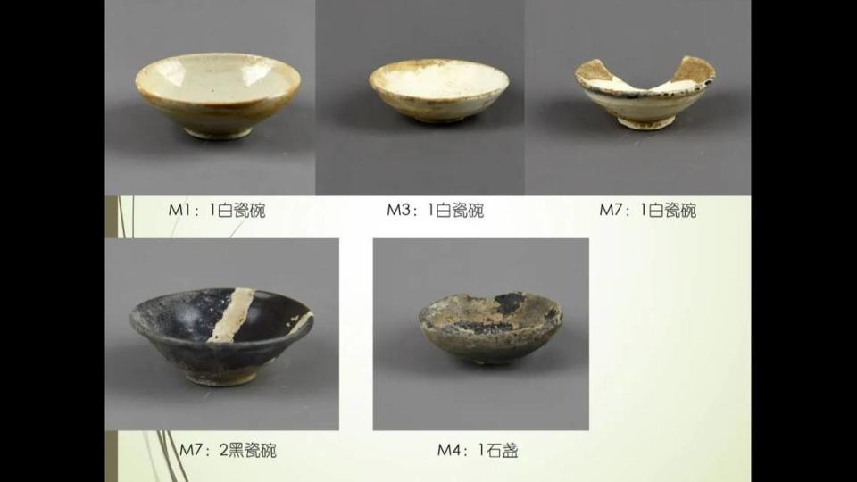Archaeologists uncovered glazed porcelain bowls, jars, vases and dozens of copper coins from the Song Dynasty tombs.