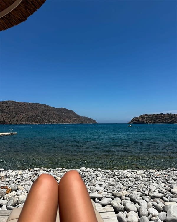 María Cerqueira tomando el sol