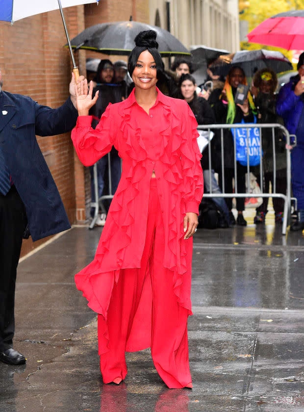 Union wearing a look from her collection for New York and Company — in New York, appropriately. <p>Photo: Raymond Hall/GC Images</p>