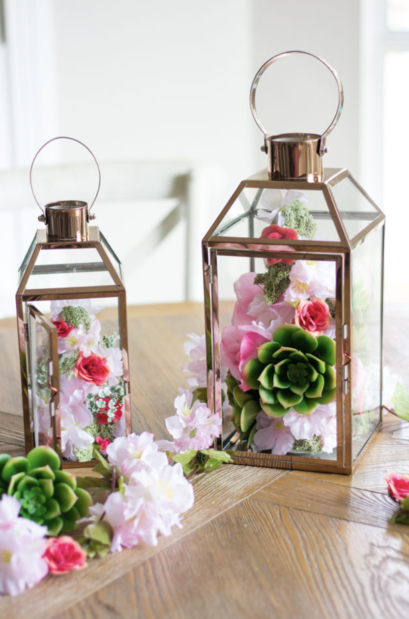 DIY Floral Lanterns