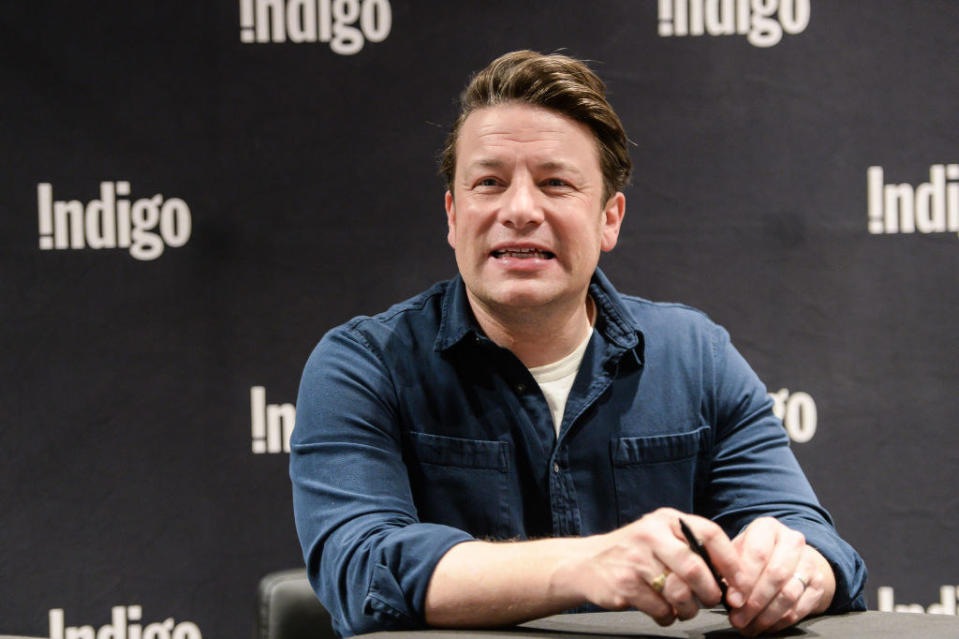 Jamie Oliver at a booksigning event