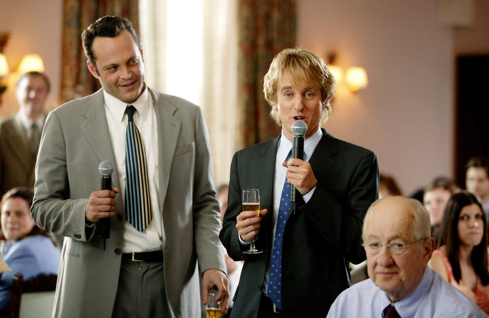  Vince Vaughn and Owen Wilson in the 2005 comedy hit, 'Wedding Crashers.' A sequel is rumored to be shooting later this year. (Photo: New Line/courtesy Everett Collection)