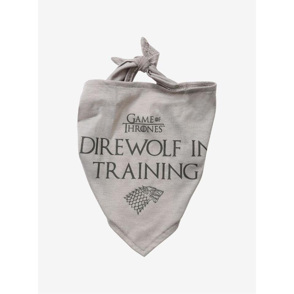 Direwolf in Training House Stark Bandana from Game of Thrones