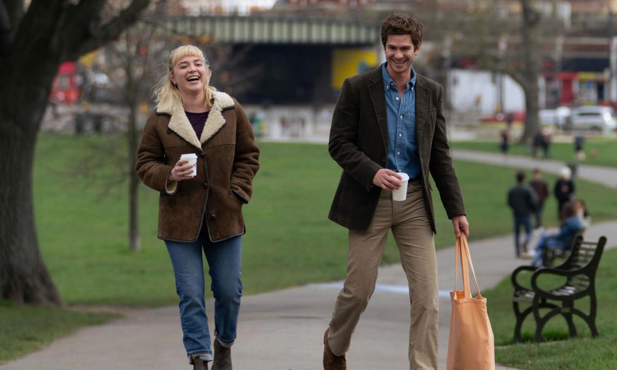 <span>Florence Pugh and Andrew Garfield in We Live In Time.</span><span>Photograph: AP</span>