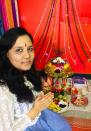 Jyoti shared this image of her during Ganesh puja.