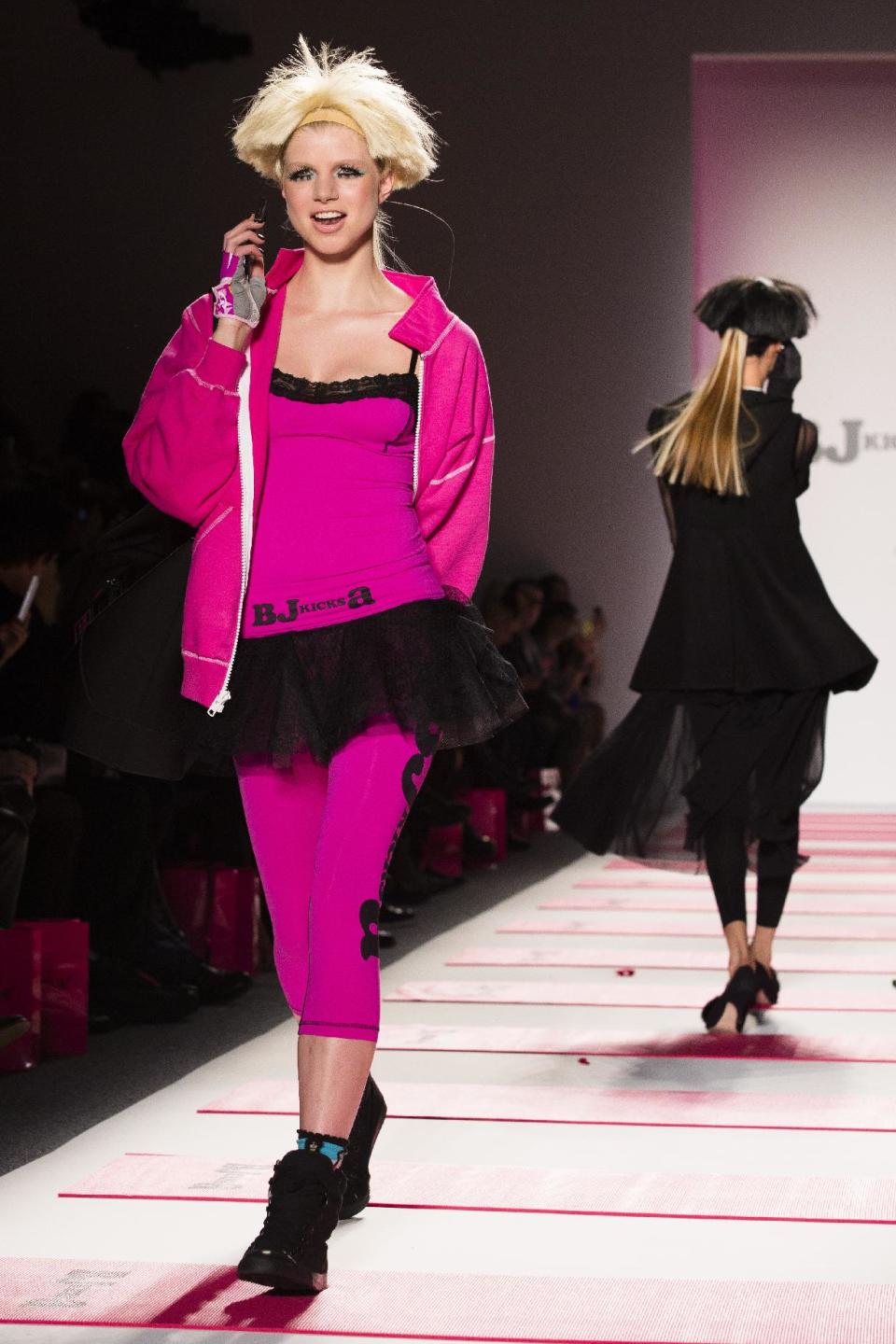 The Betsey Johnson Fall 2013 collection is modeled during Fashion Week in New York, Monday, Feb. 11, 2013. (AP Photo/John Minchillo)