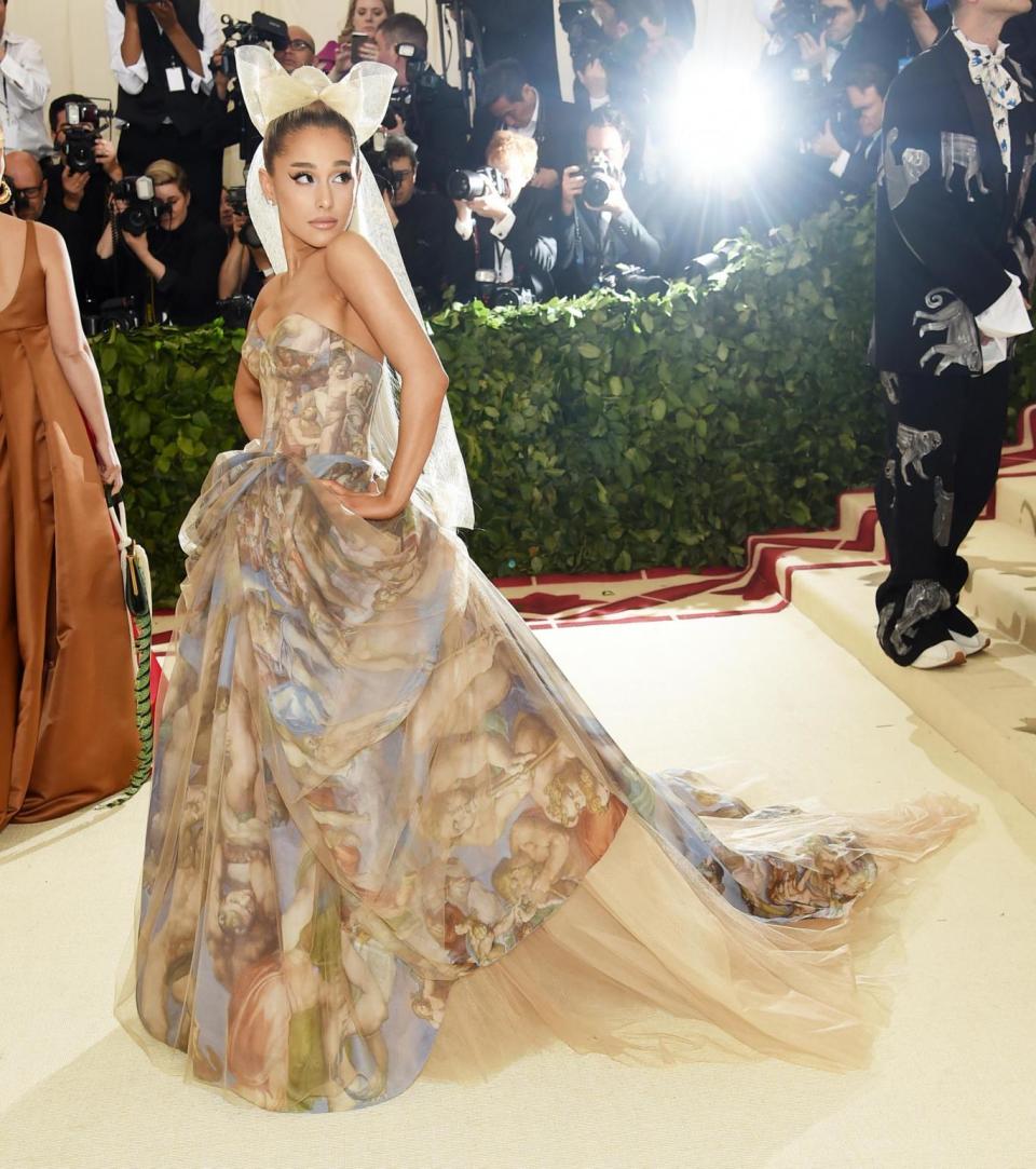 Solo: Ariana Grande attended the Met Gala on her own (Getty Images)