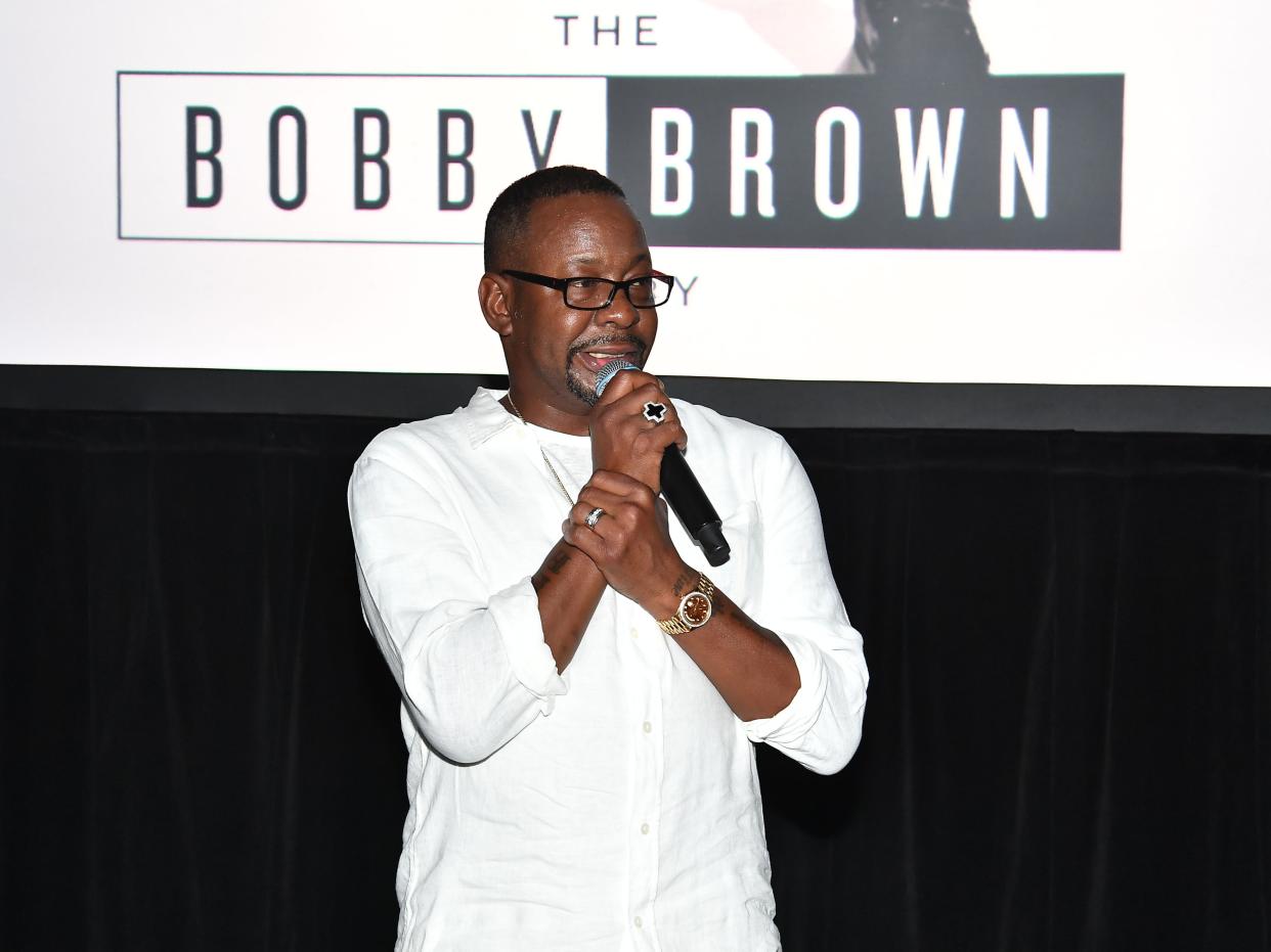 <p>The Masked Singer: Bobby Brown pays tribute to Bobby Kristina and Bobby Jr in emotional unmasking</p> (Getty Images)