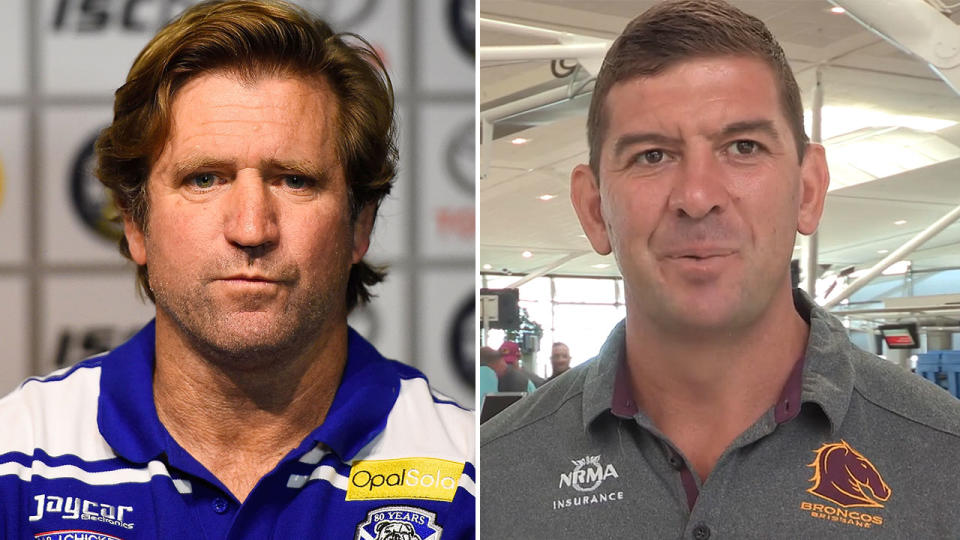 Des Hasler v Jason Demetriou: who will the Sea Eagles choose as their next coach? Pic: Getty/Broncos