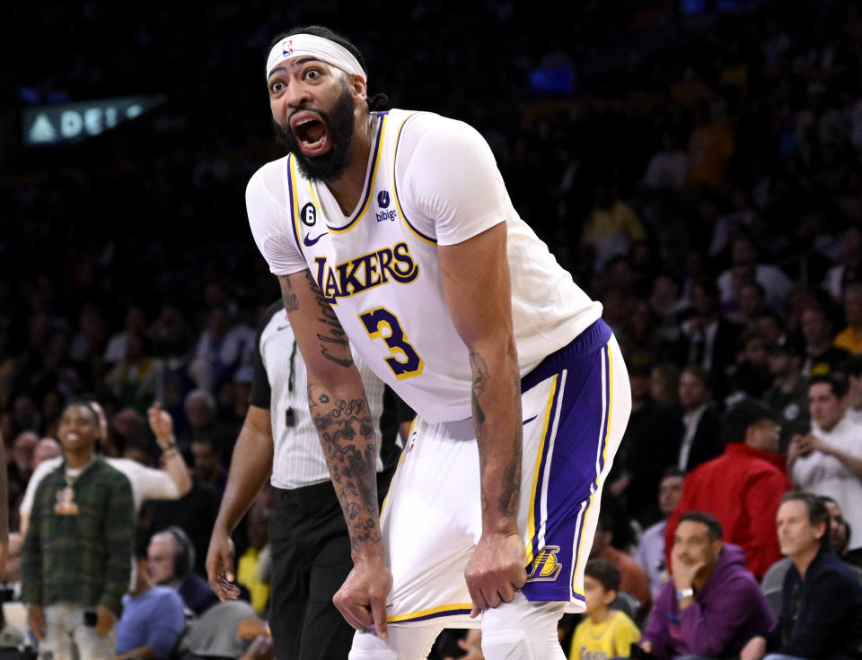 Anthony Davis of the Los Angeles Lakers has been up and down this postseason. (Photo by Keith Birmingham/MediaNews Group/Pasadena Star-News via Getty Images)