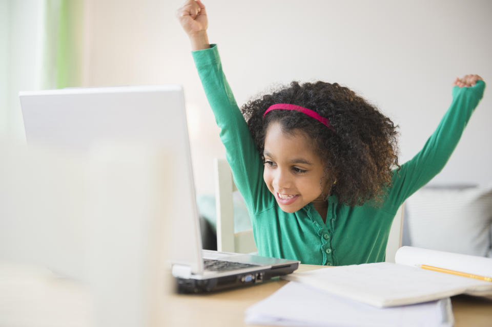 Millions of U.S. children will be doing some level of remote learning during the fall school session. Here's how to give them a space to optimize their experience. (Photo: JGI/Jamie Grill via Getty Images)