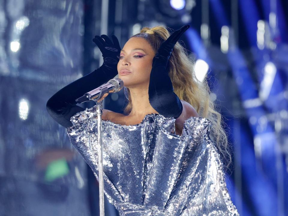 Beyoncé performs onstage during the “RENAISSANCE WORLD TOUR” at PGE Narodowy on June 28, 2023 in Warsaw, Poland.