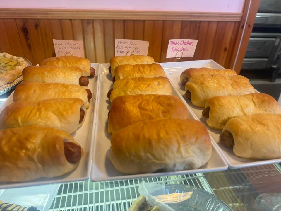 Texas kolaches are displayed, a special Lone Star State-inspired selection at N’Dulge Cakes and Pastries in the Allegany County village of Alfred. The bakery, which opened two months ago under the ownership of Nicole Foster, is located at 3 Church St.