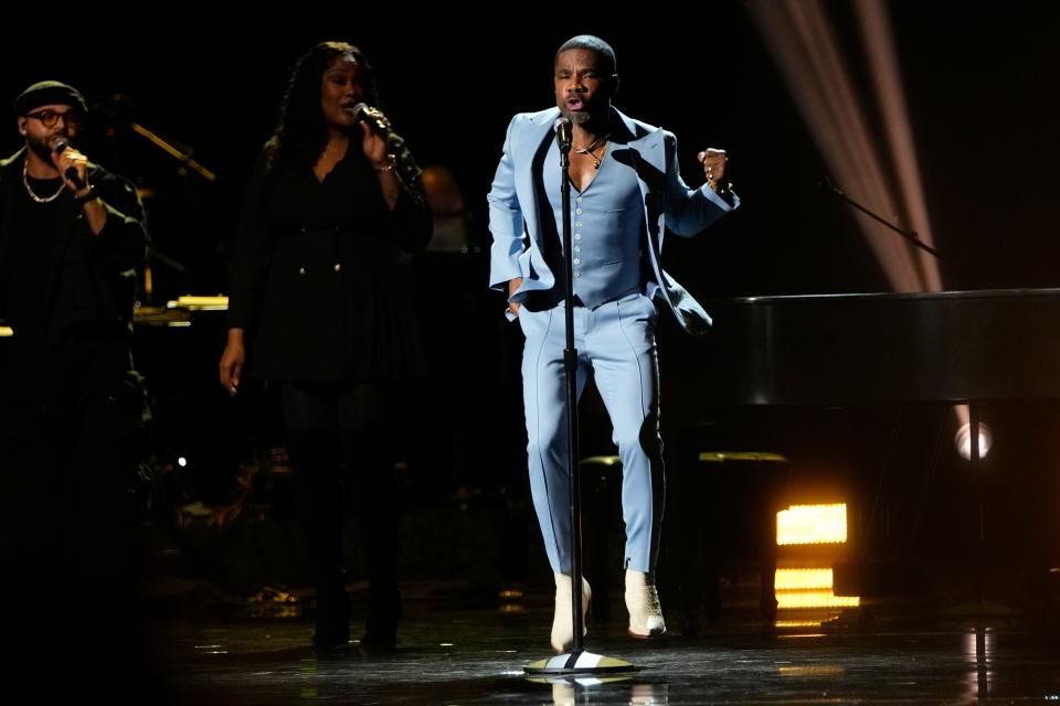 Kirk Franklin performs during the 66th Annual GRAMMY Awards Premiere Ceremony.