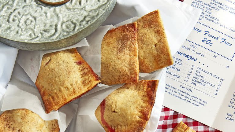 cranberry apple hand pies in little parchment paper envelopes