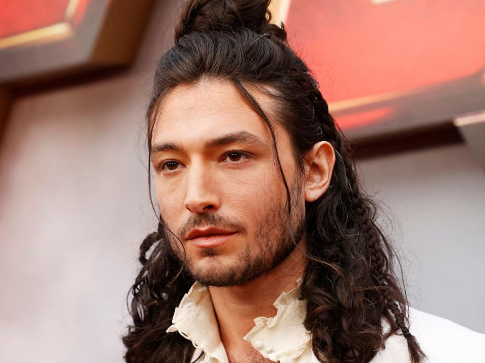 Ezra Miller attends the premiere of ‘The Flash’ in 2023 (AFP via Getty Images)