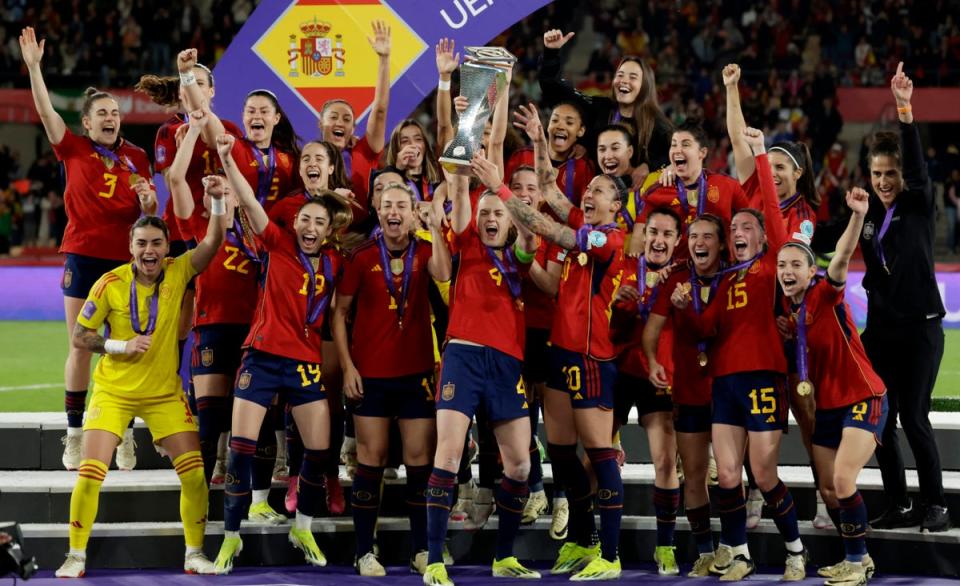 Spain won the first edition of the Women’s Nations League (REUTERS)
