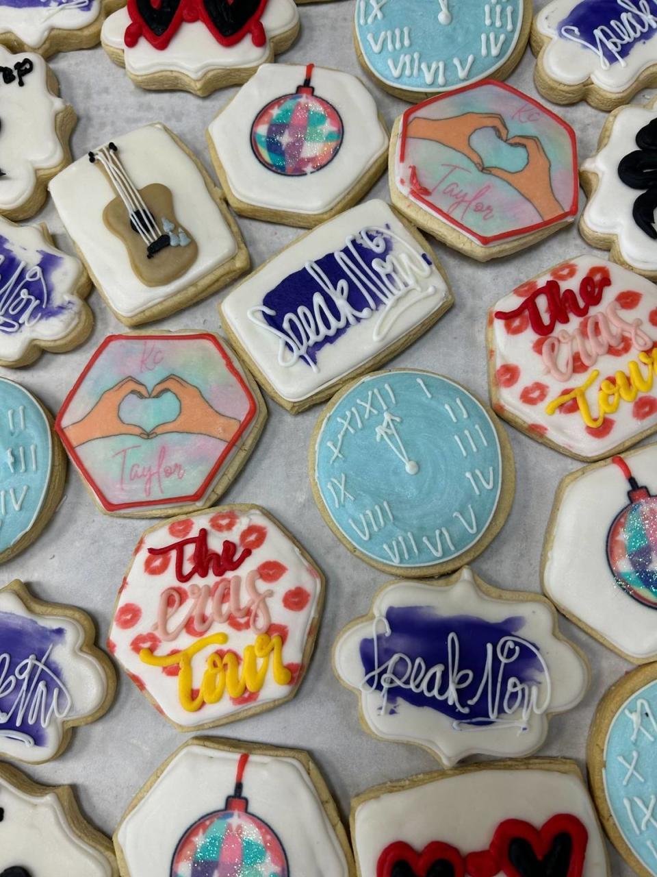 Best Regards Bakery & Cafe in Overland Park is selling Taylor Swift-themed cookies to celebrate the singer coming to Kansas City.