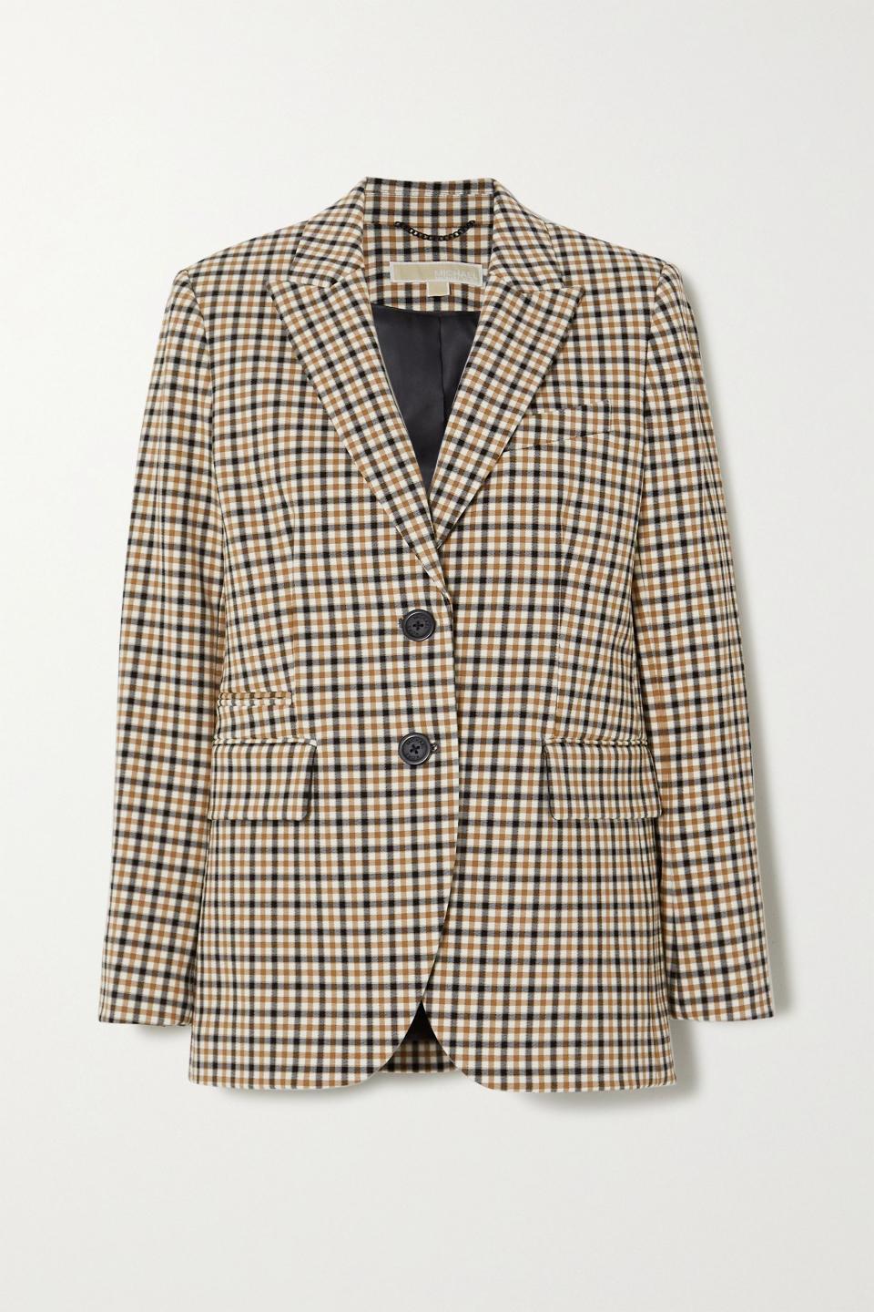 Checked Twill Blazer