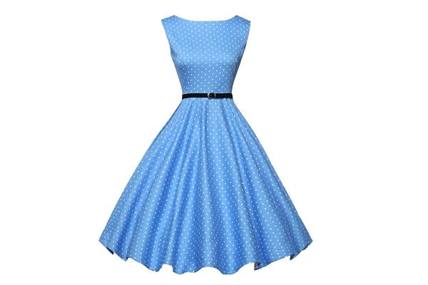 Grace Karin Boatneck Sleeveless Vintage Tea Dress with Belt. (Photo: Amazon)