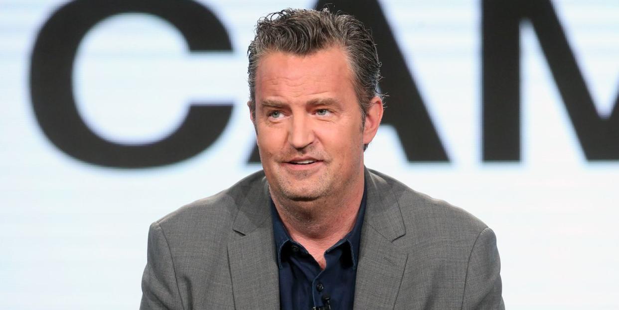 pasadena, ca january 13 actor matthew perry of the television show the kennedys after camelot speaks onstage during the reelzchannel portion of the 2017 winter television critics association press tour at the langham hotel on january 13, 2017 in pasadena, california photo by frederick m browngetty images