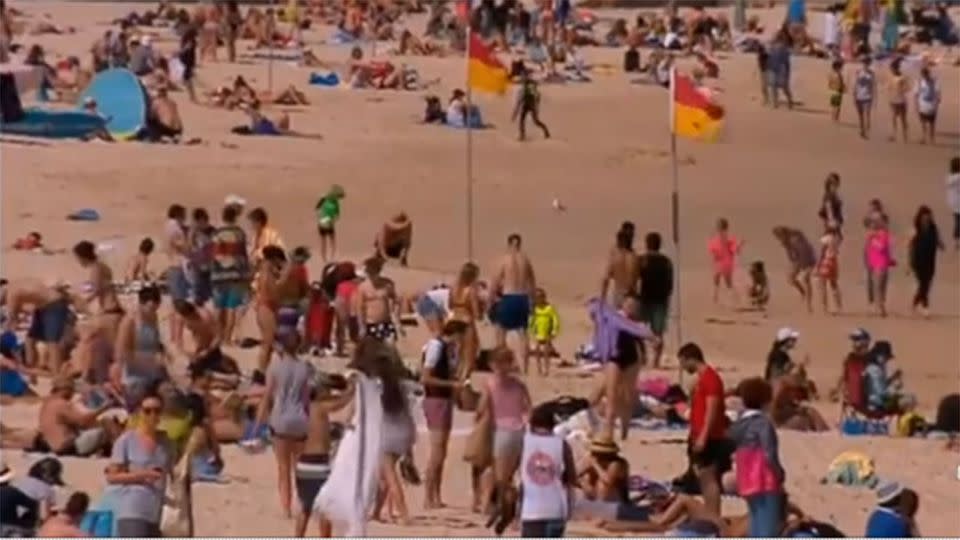 Bondi Beach-goers are likely to sizzle on Friday with temperatures expected to reach 38C. Photo: 7News