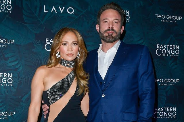 <p>Mindy Small/Getty </p> Jennifer Lopez and Ben Affleck in Las Vegas in November 2023