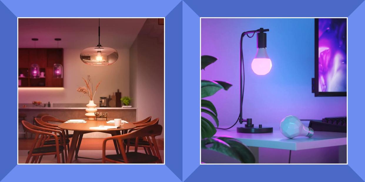 philips hue white and color a21 high lumen smart bulb, nanoleaf essentials smart led color