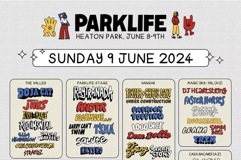 The Parklife line-up for Sunday 9 June
