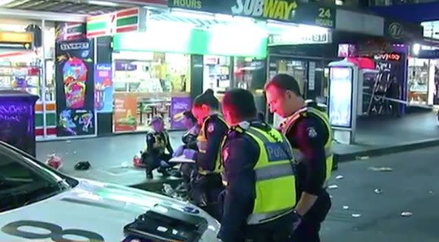 Both were treated on the scene by police and paramedics before being taken to hospital. Photo: 7 News