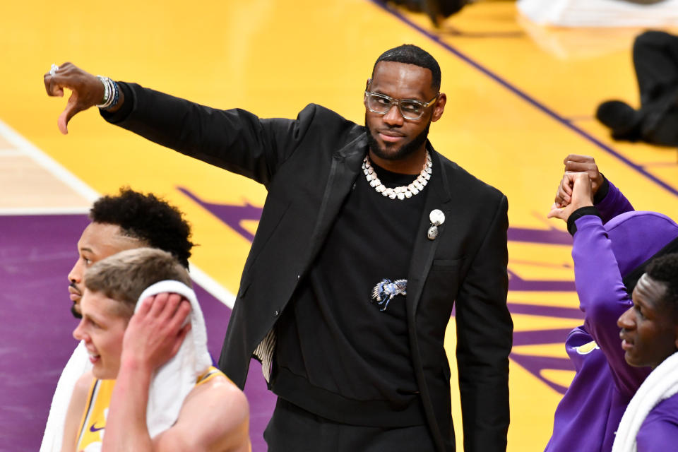 The world will have to wait for LeBron James' thoughts on Magic Johnson's resignation. (Getty)