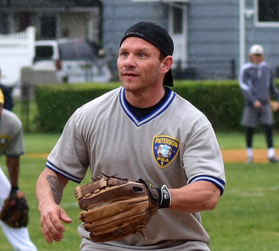 Paterson police officer Michael Cheff in seen in this file photo from the 2017 Families Behind the Badge Softball Tournament.