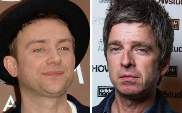 Damon Albarn and Noel Gallagher have teamed up for the new Gorillaz album - Getty/Rex