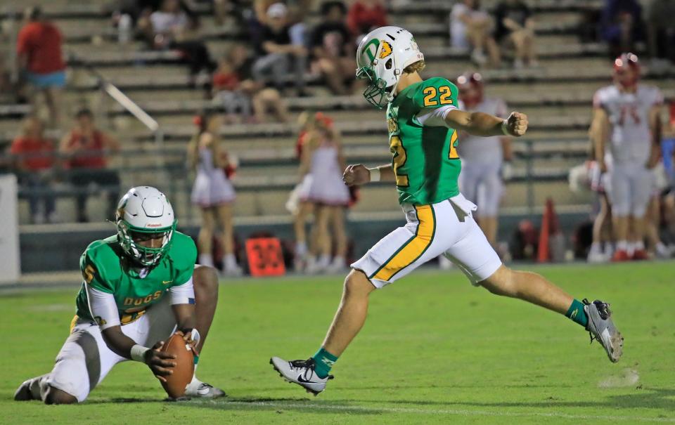 DeLand kicker Christian Baez (22) paced the area in points.