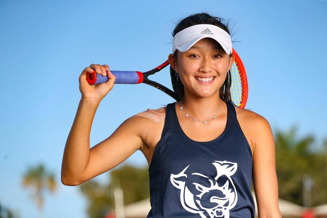 Coral Spring Charter’s Juhnyee See is the Miami Herald’s Girls’ Tennis Co-Player of the Year for Broward County. Al Diaz/adiaz@miamiherald.com