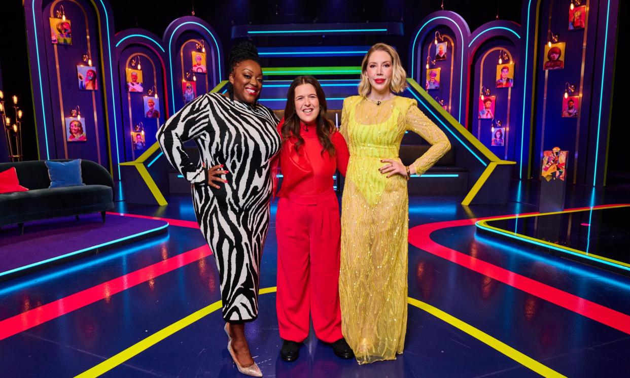 <span>Fun and games … Rosie Jones (centre), Judi Love (left) and Katherine Ryan in Out of Order.</span><span>Photograph: Suki Dhanda/Out of Order premieres on Comedy Central</span>