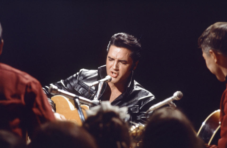 ELVIS: '68 COMEBACK SPECIAL -- Pictured: Elvis Presley during his '68 Comeback Special on NBC -- (Photo by: Frank Carroll/Gary Null/NBC via Getty Images)