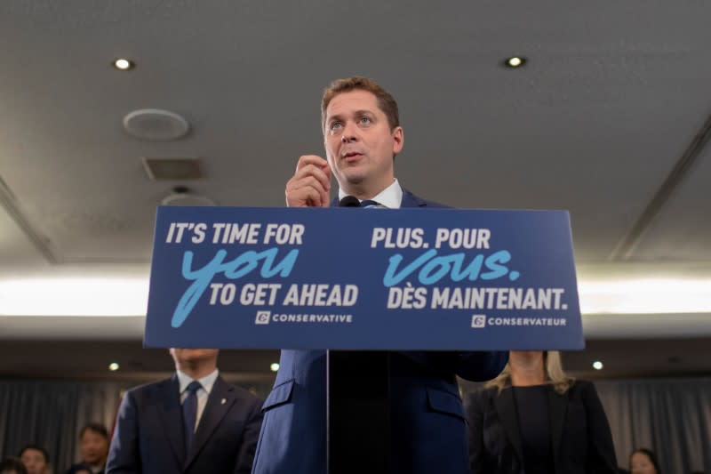 Leader of Canada's Conservatives campaigns in Toronto