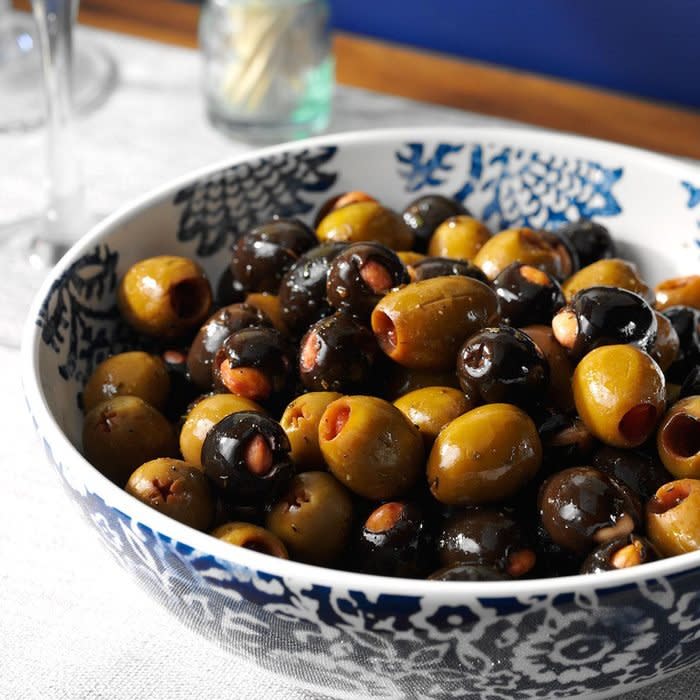 Marinated Almond-Stuffed Olives