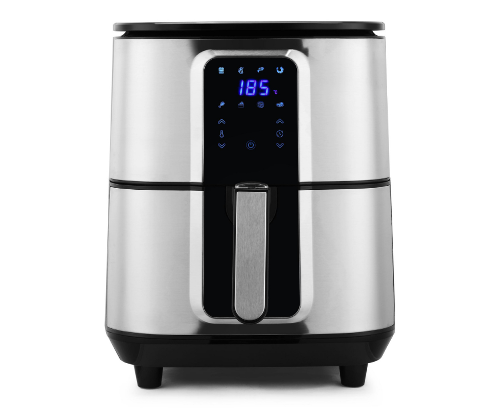 A product image of the Kogan Stainless Steel Air Fryer Oven. Source: Kogan