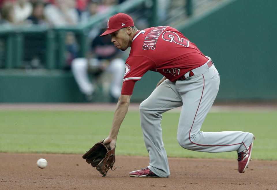 Andrelton Simmons has always been a great defender, but he started hitting in 2017. (AP Photo/Tony Dejak)