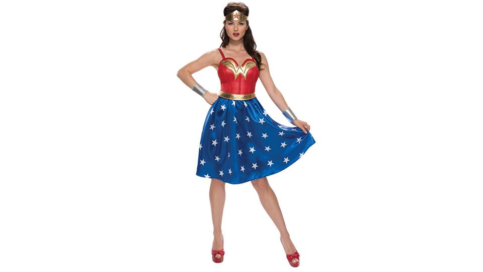 The stars on this skirt aren't quite true to the most recent iteration of Wonder Woman, but they're so cute we'll let it slide.